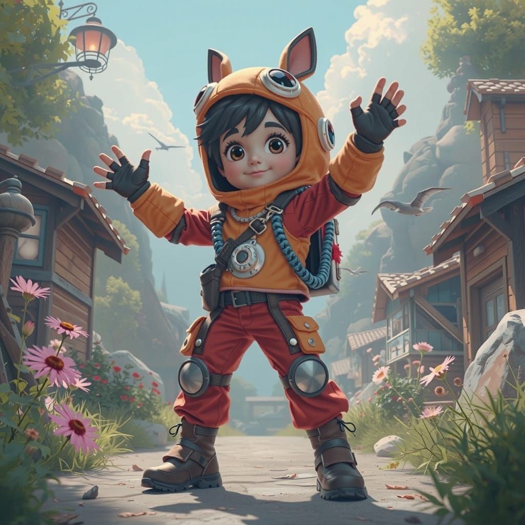 Boy in Homemade Space Explorer Costume