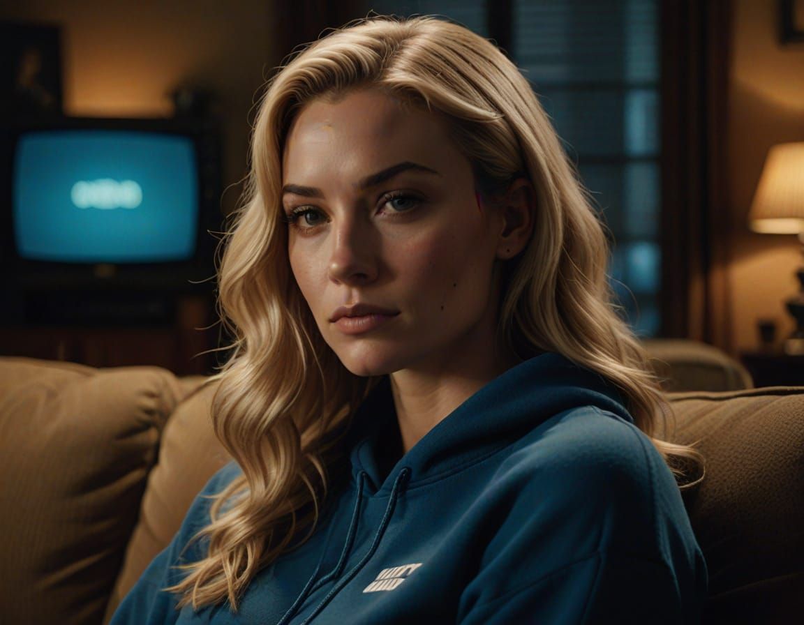 Film Noir Style Woman Lounging