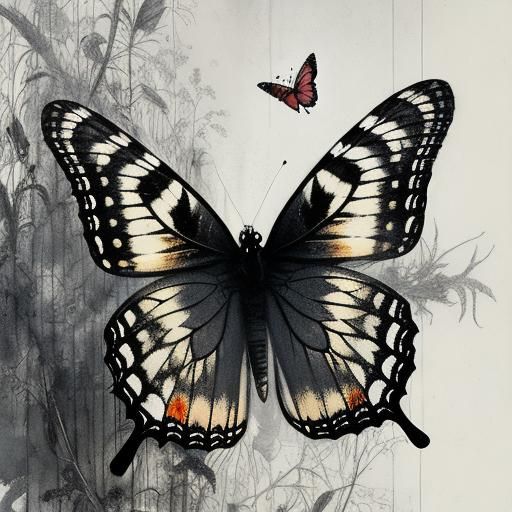 Ethereal Butterfly in Gammell-Inspired Style