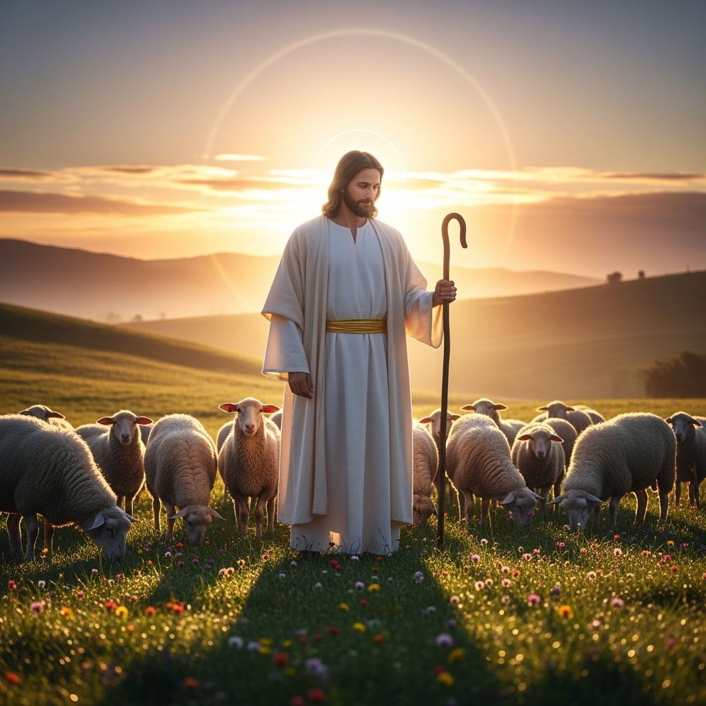 Jesus Good Shepherd at Sunrise Meadow