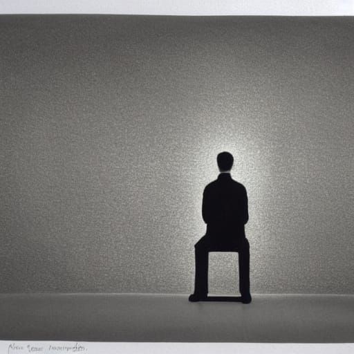 Surrealist Oil Painting of Mysterious Infinite Room