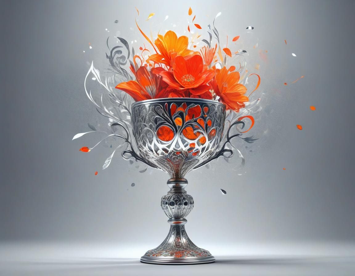 Ethereal Abstract Floral Art in Pop Art Style