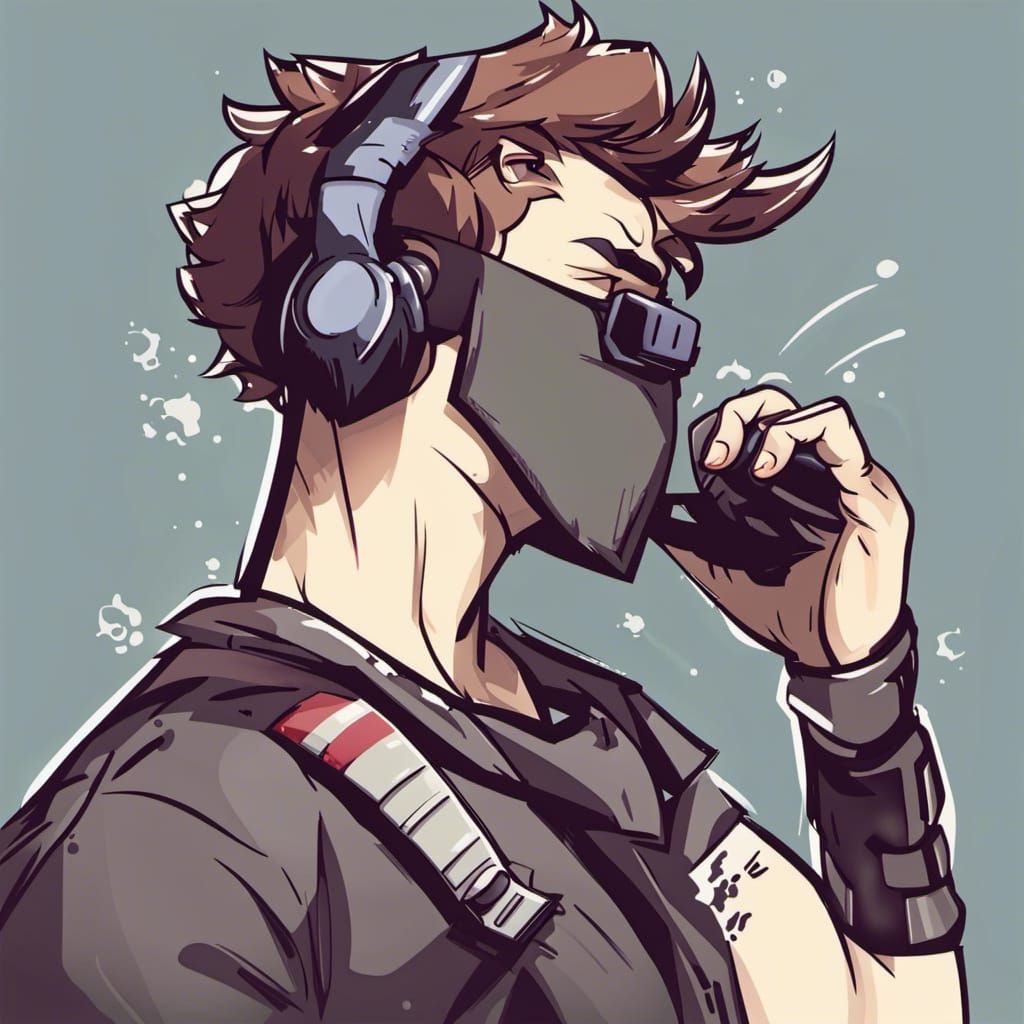 Hand-Drawn Stylized Character Side-View