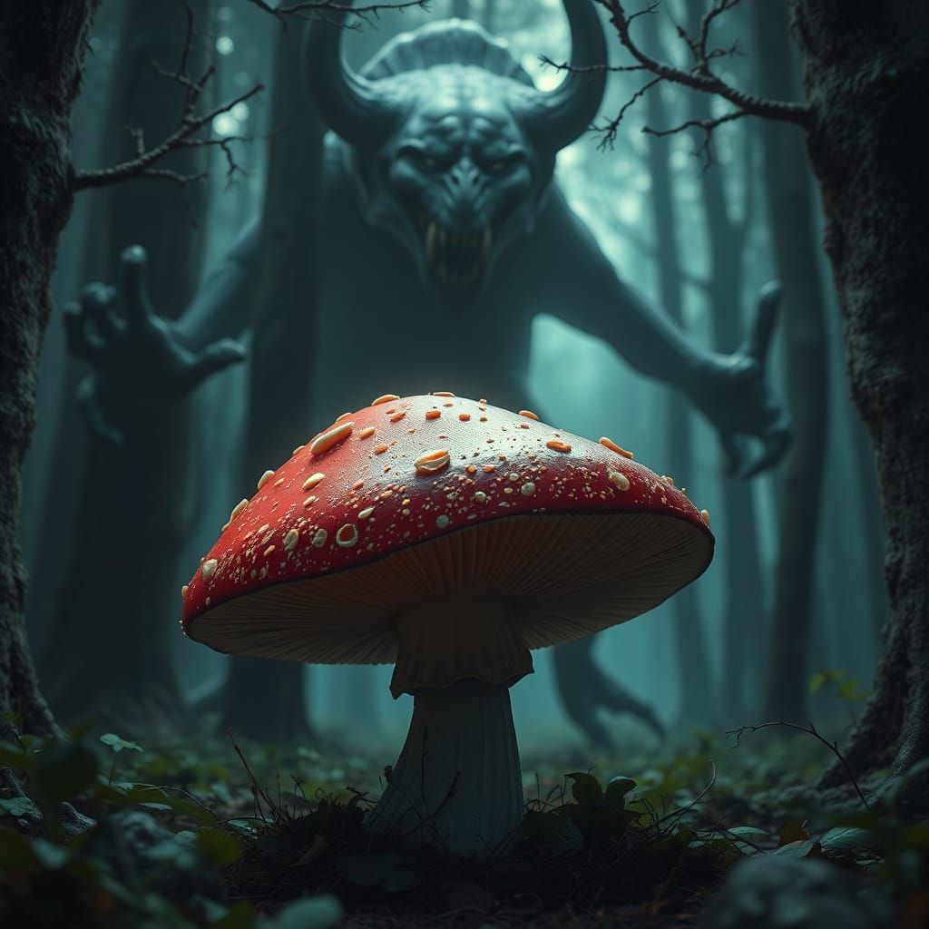 Mystical Forest Monster Unleashed in Dark Fantasy