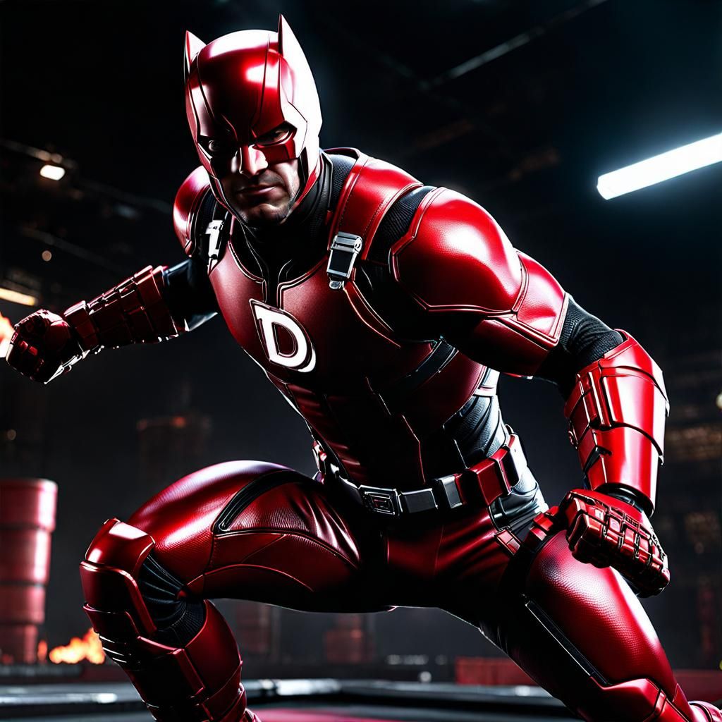 Daredevil throwing billy club at enemy