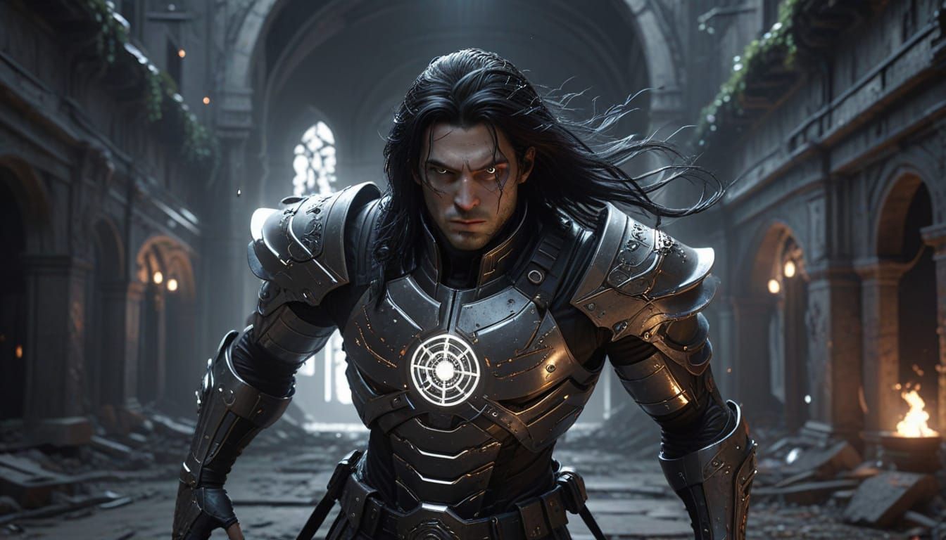 Sanctioned Psyker Warping Reality in Abandoned Fortress