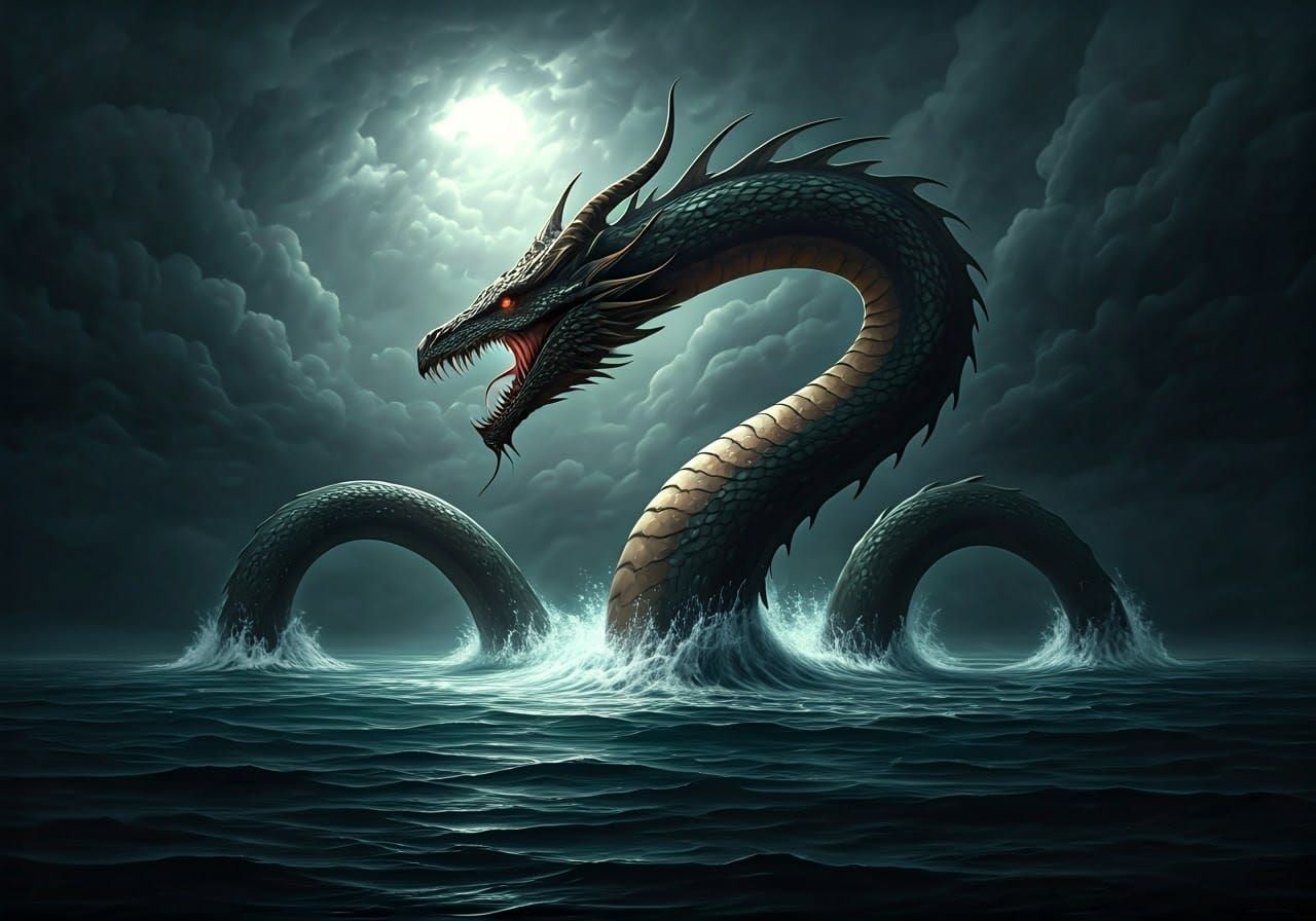 Jormungandr Emerges from the Stormy Depths