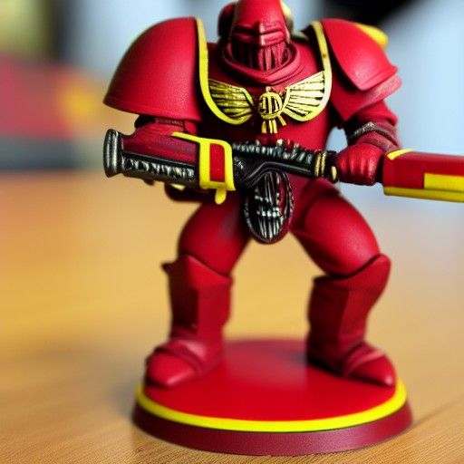 McDonald's Themed Warhammer Figurine in Red and Yellow