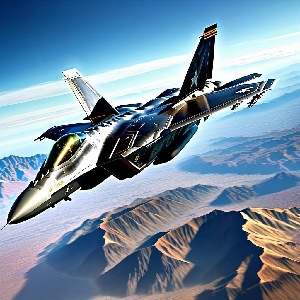 A F-22 Raptor flying in the sky