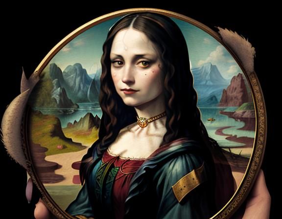 Harley Quinn as Mona Lisa, Beatrix Potter Style