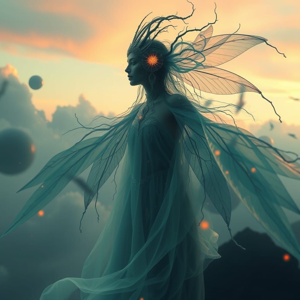 Ethereal Sylph in Surreal, Photorealistic Style