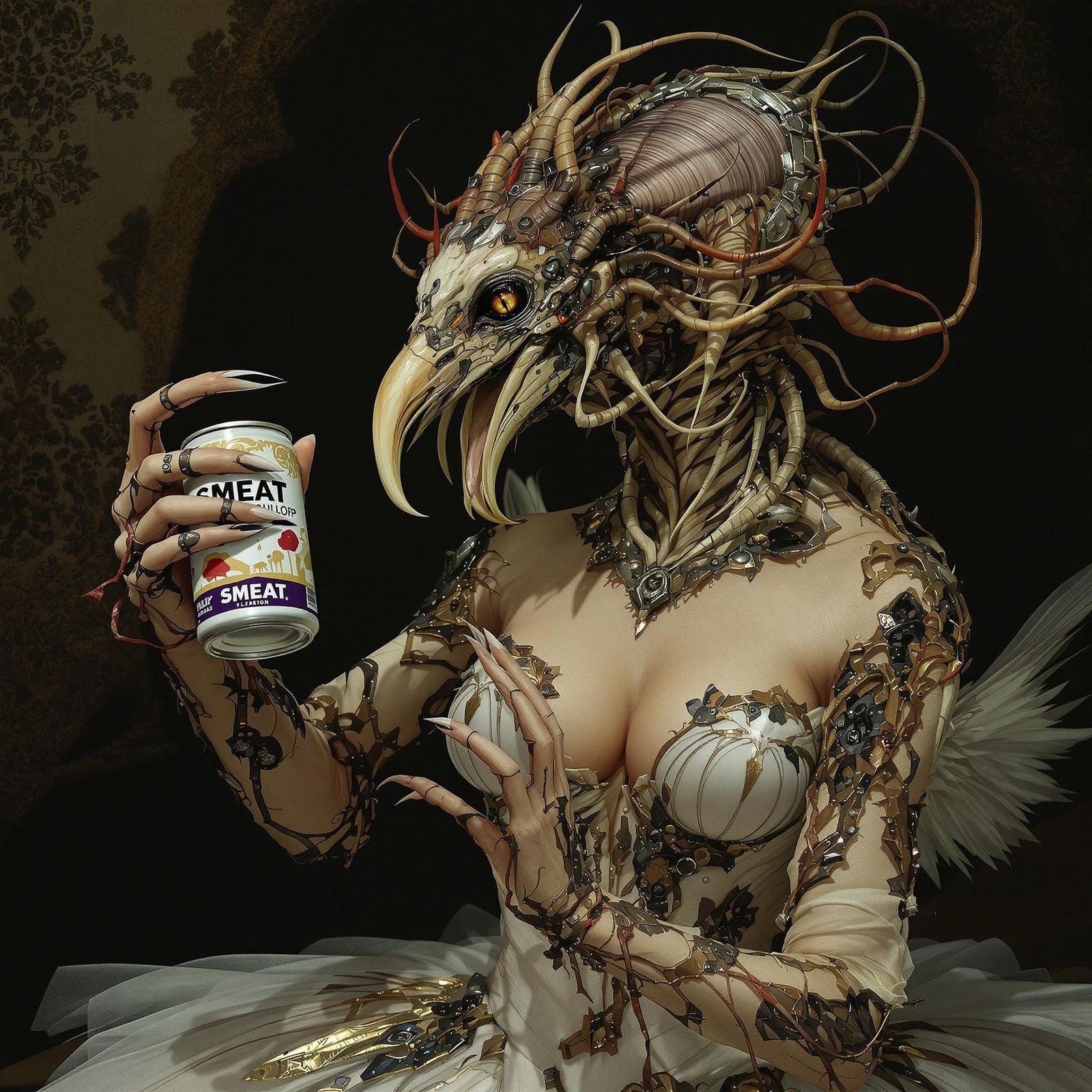 Horror Ballet: Vulture Ballerina with Spider Claws