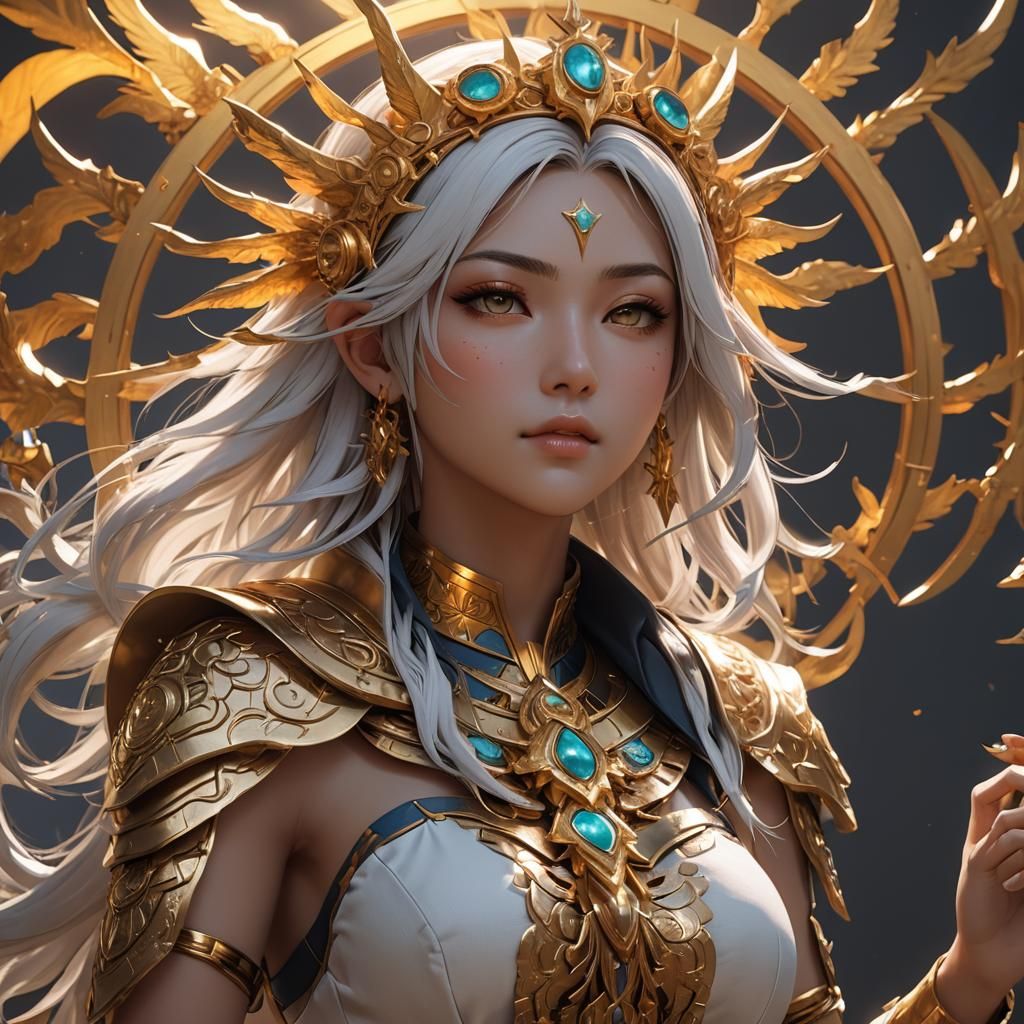 Anime Style Sun Goddess Adora in 3D