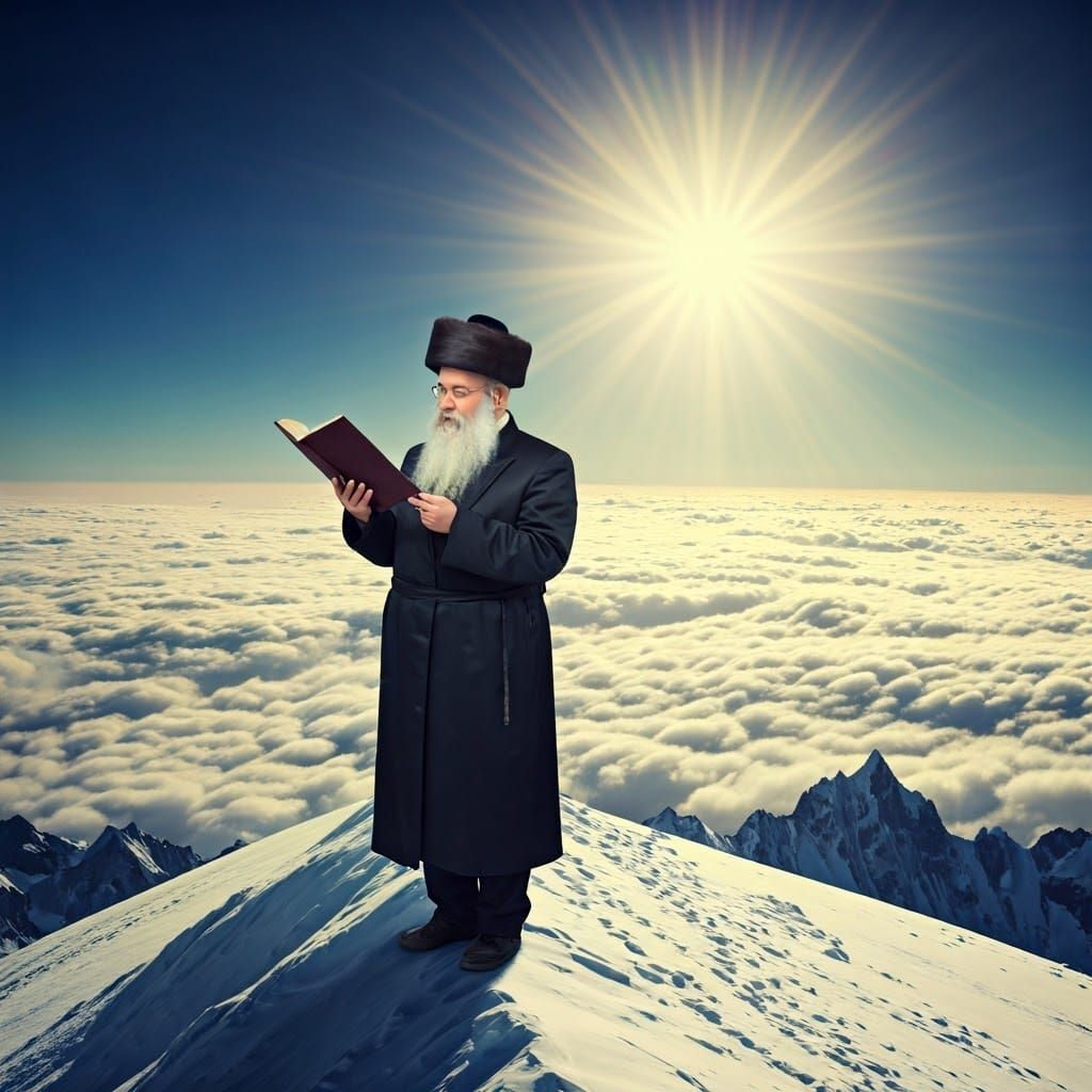 Rabbi Reads on Everest, Ethereal Art Style