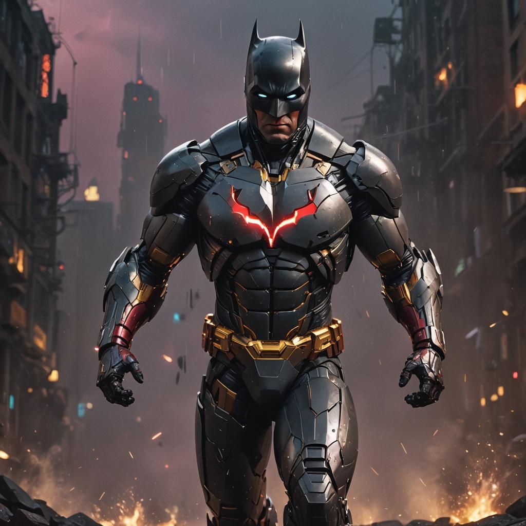 Batman in Ironman Style Concept Art