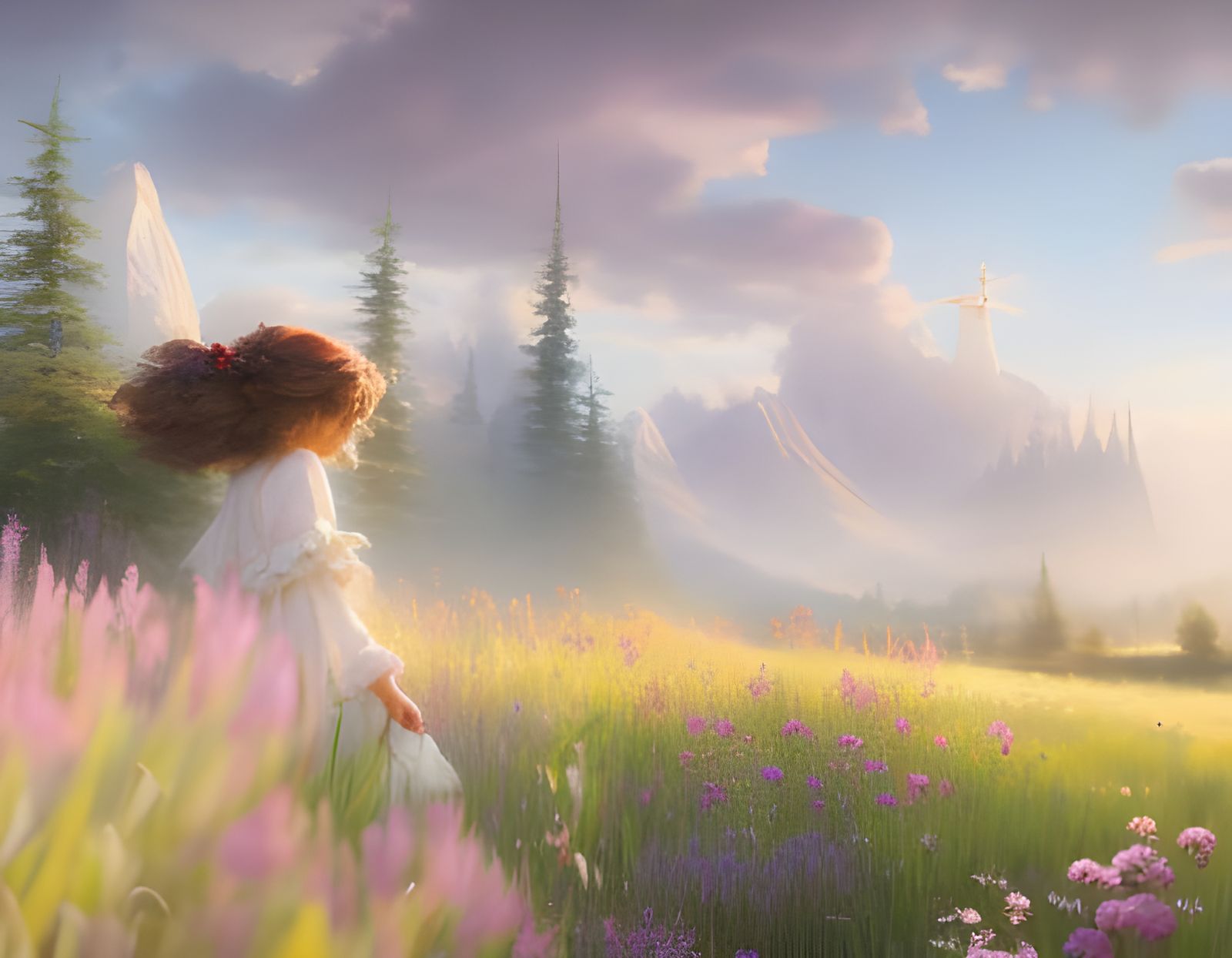 PC014 - My Angel, Flowers and Morning Mist