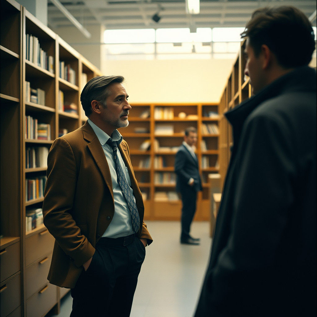 IKEA Customer and Salesman in Cinematic Scene