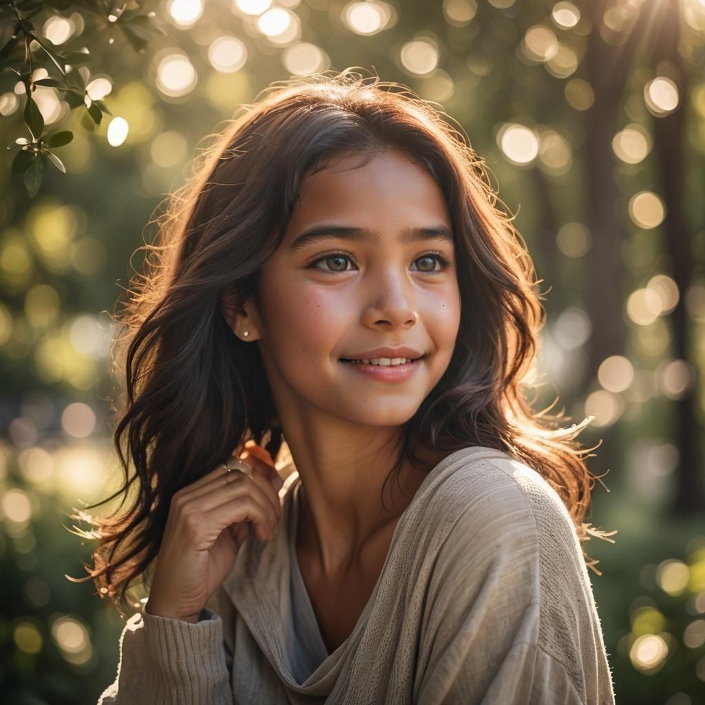 Girl's Joy Captured with Bokeh and Natural Light