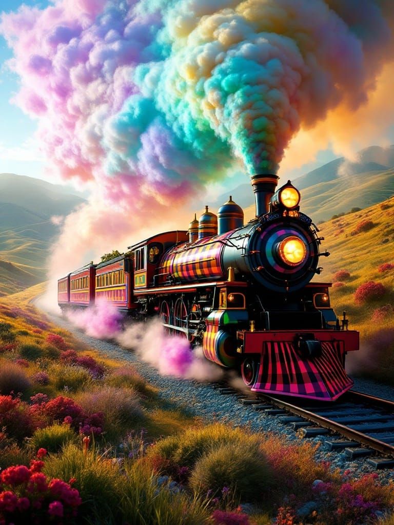 Gingham Print Train