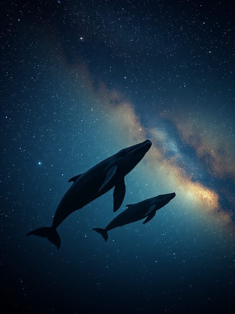 Whales in the Milky Way: Cinematic Dreamscape