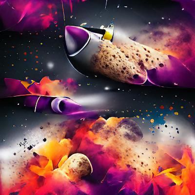 Rocketing to Space: A Digital Illustration