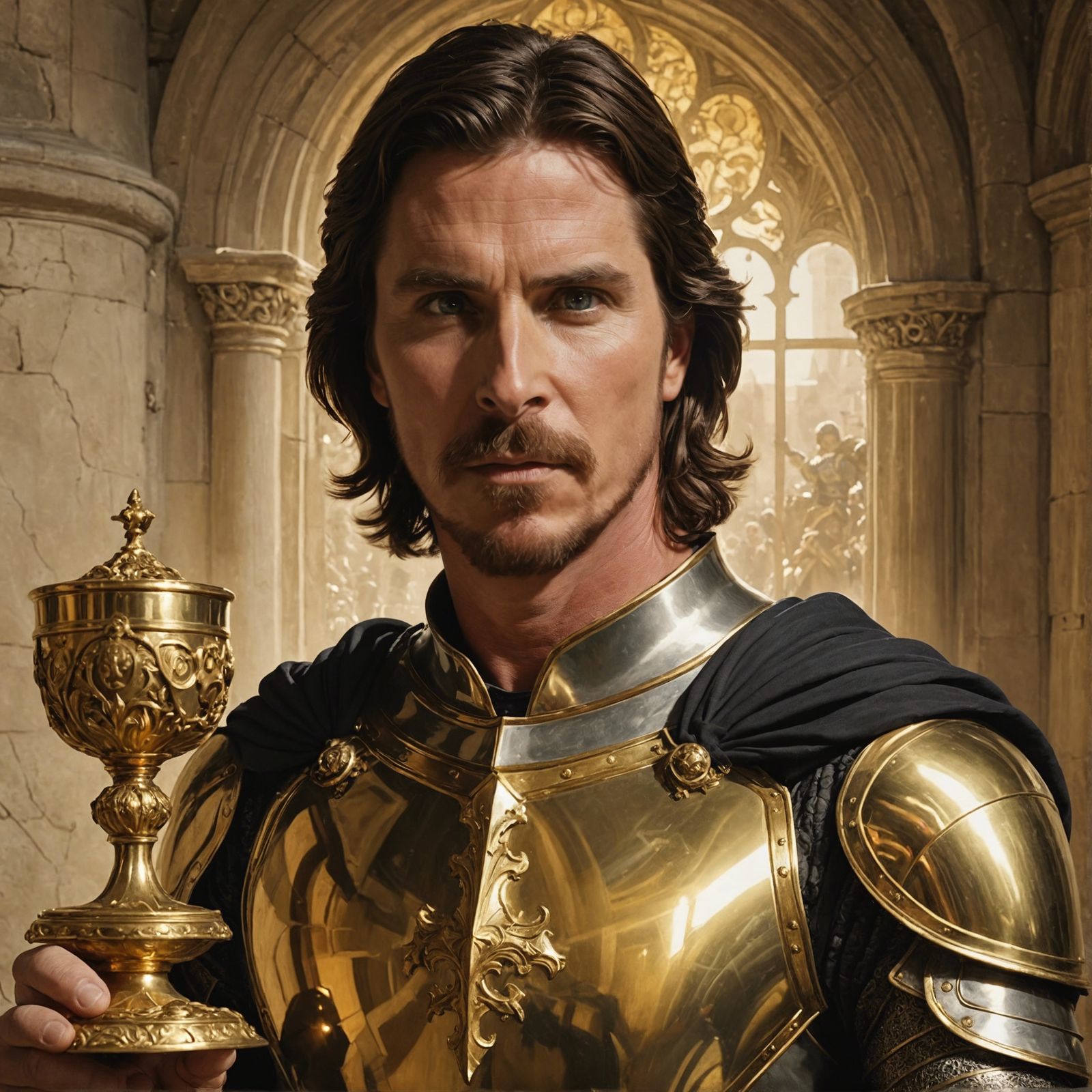 Christian Bale as Knight with Golden Chalice