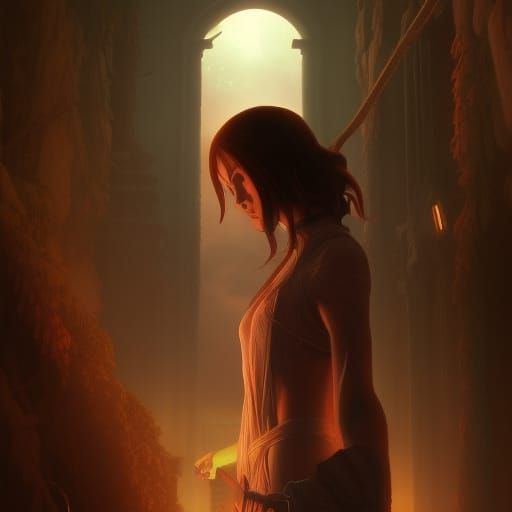 Fantasy Thief Hiding: Dark Fantasy Concept Art