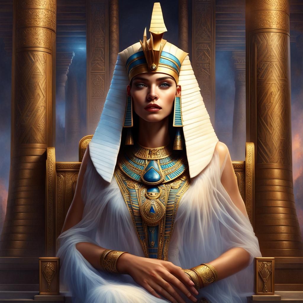 Emilia Mernes as an Egyptian pharaoh
