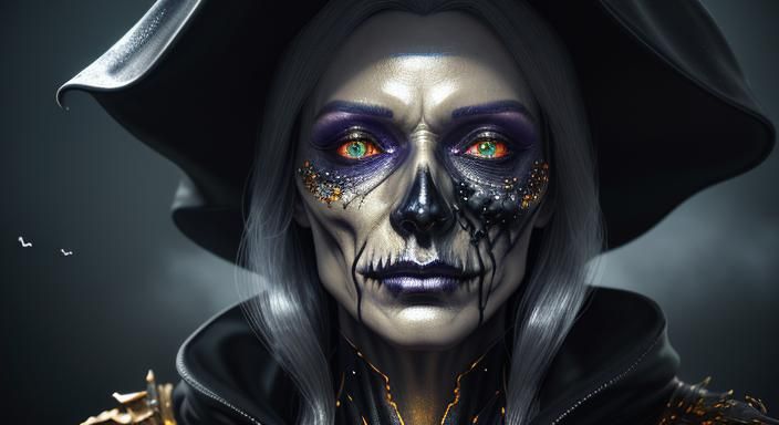 Glowing Grim Reaper Portrait in 3D Cinematic Art