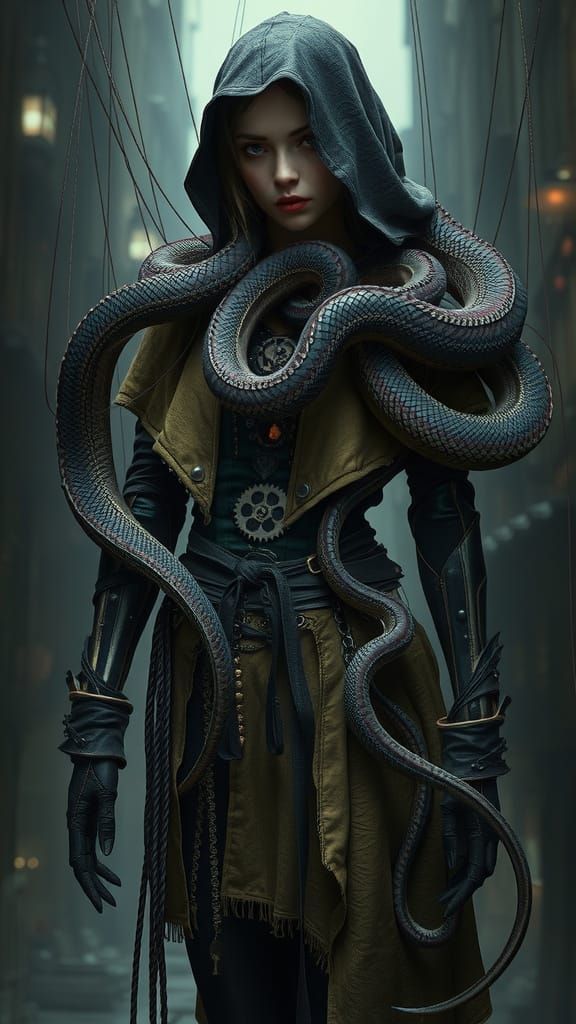 Gothic Dreamweaver in Transmetal Armor, Yoshitaka Amano Insp...