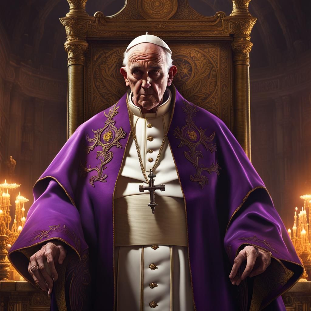 Pope as Evil Villain: Dark Fantasy Concept Art