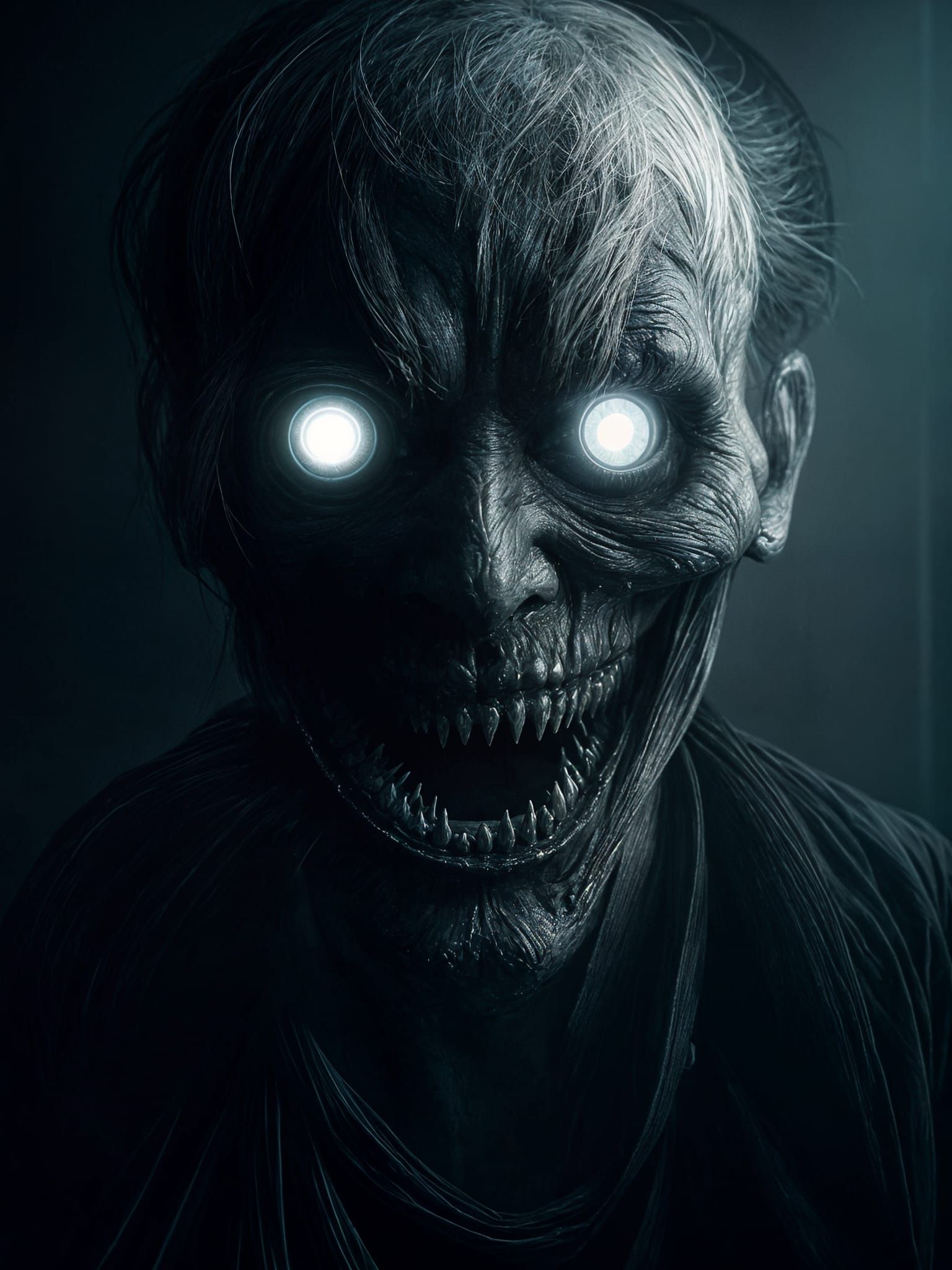 Horrifying Smile in Darkness, Inspired by Gustave Doré