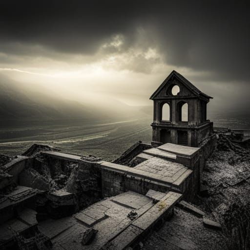 Radioactive Wasteland: Sinister Panoramic Landscape