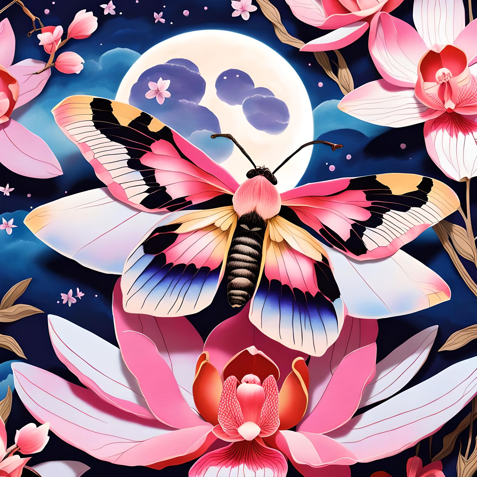 Designed: Bombyx Mori -Domestic Silk Moth.