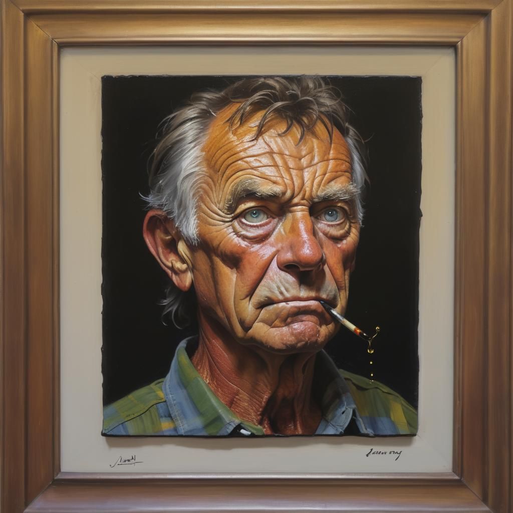 Surreal Oil Painting of a Sticky Hole