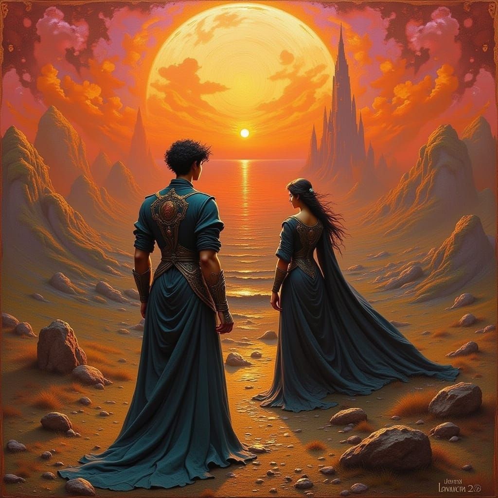 Abstract Turquoise and Sunshine Digital Art