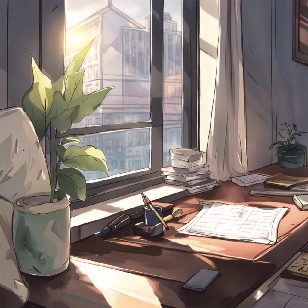 Pen and Paper in Anime Key Visual Style