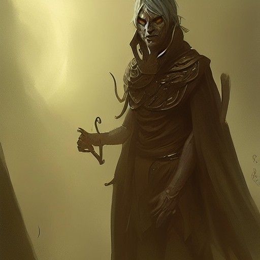 Sinister Elf Druid in Dark Fantasy Style