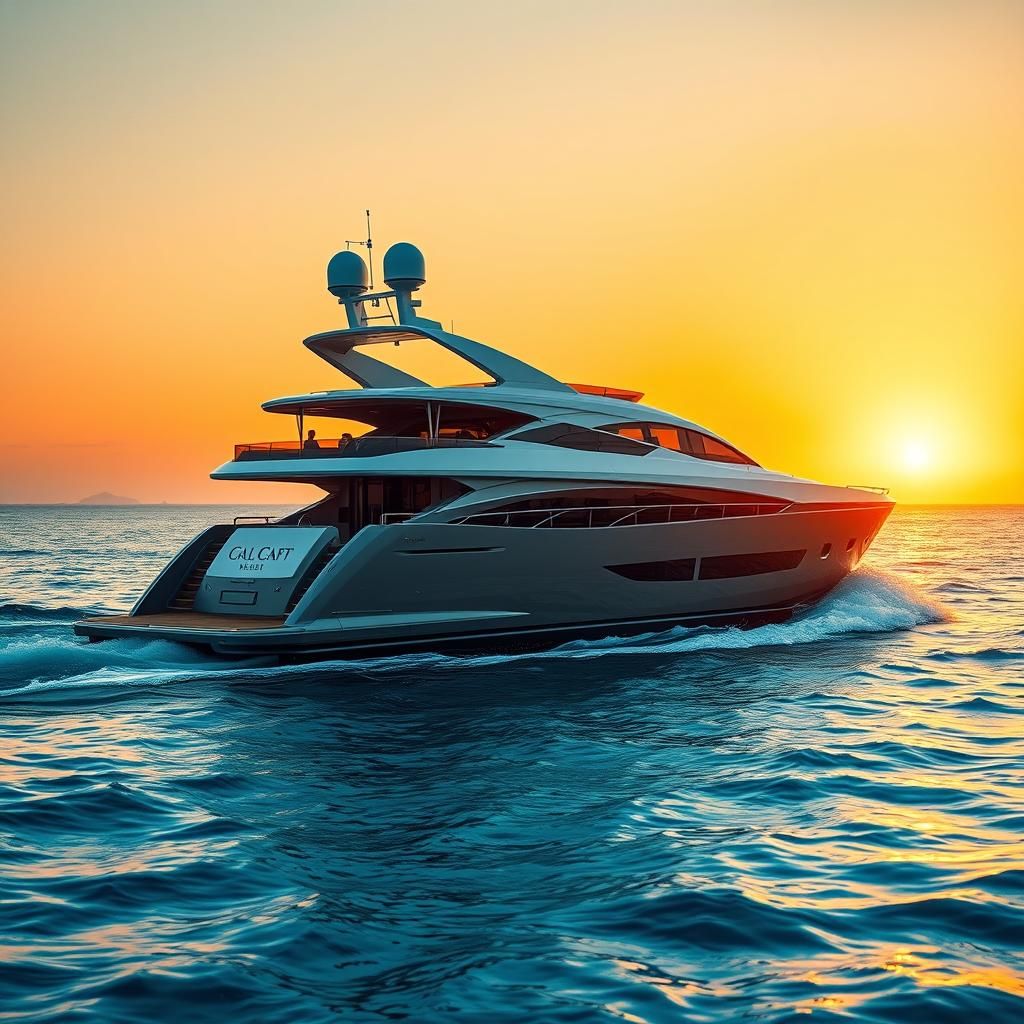 Luxury Yacht at Sunset: Professional Photography