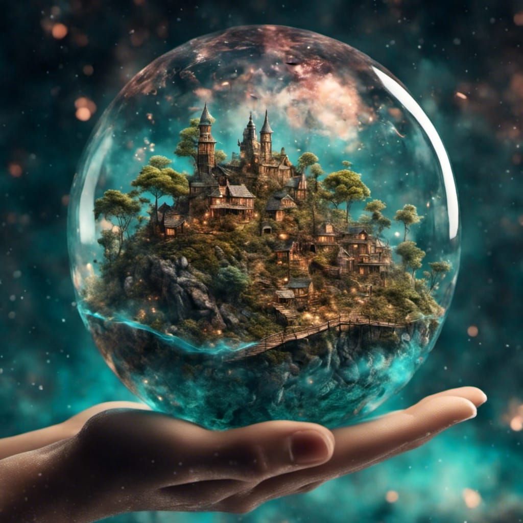 Magical Floating Village in Sky and Sea