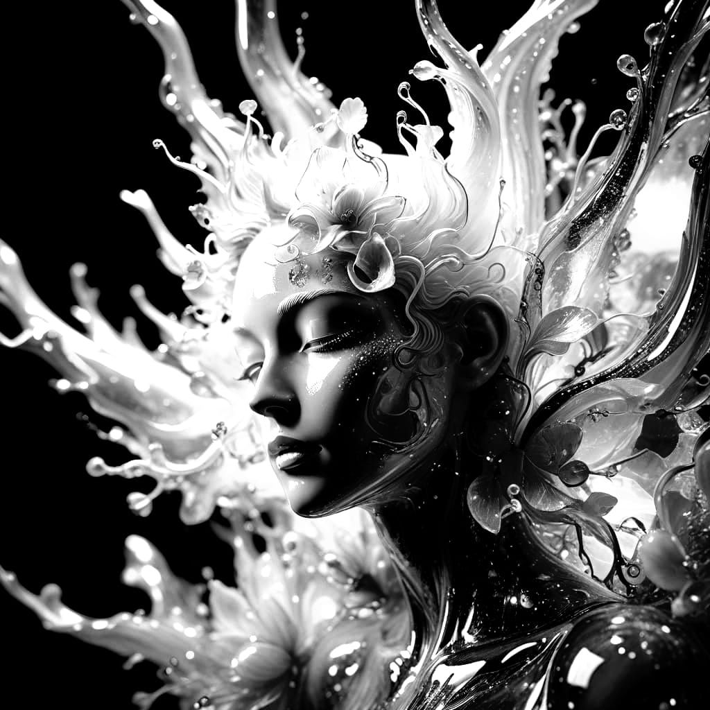 Surreal Organic Dryad in Iridescent Glass