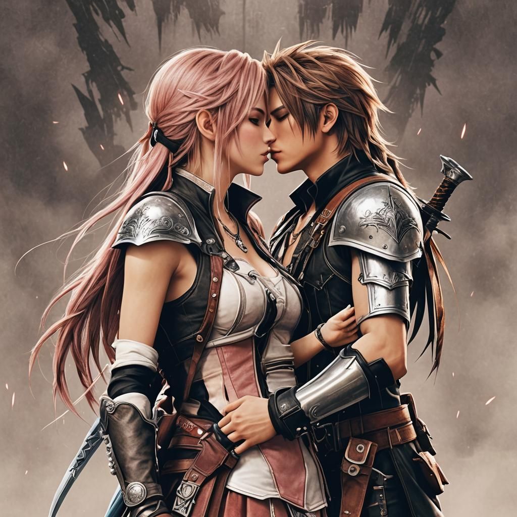Passionate Kiss in Final Fantasy XIII Style