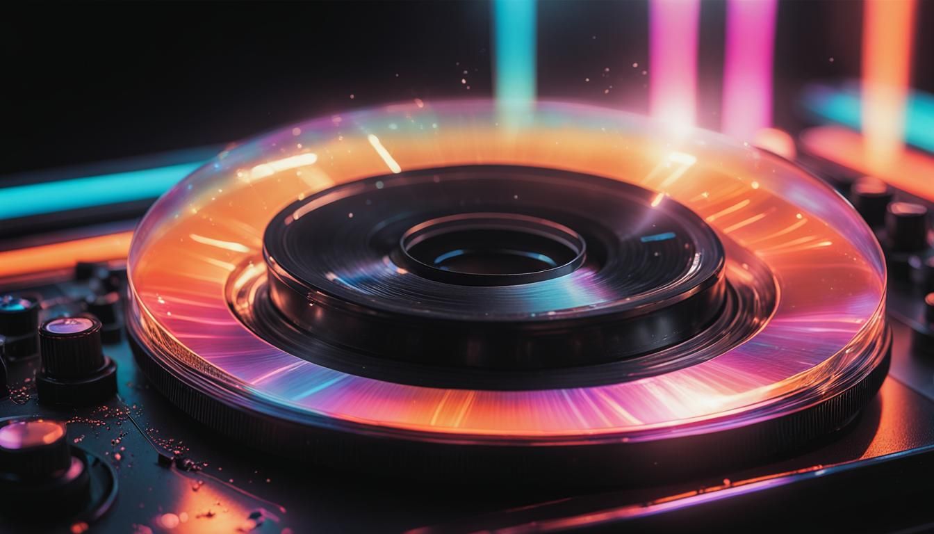 Vibrant Hip Hop Scene in Synthwave Style