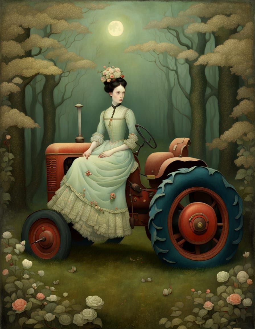 Enchanted Noble Portrait in Misty Glade