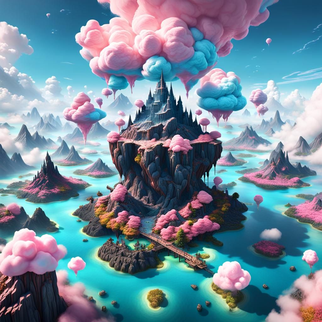 Floating Candy Islands with Toddlers in Dreamscape
