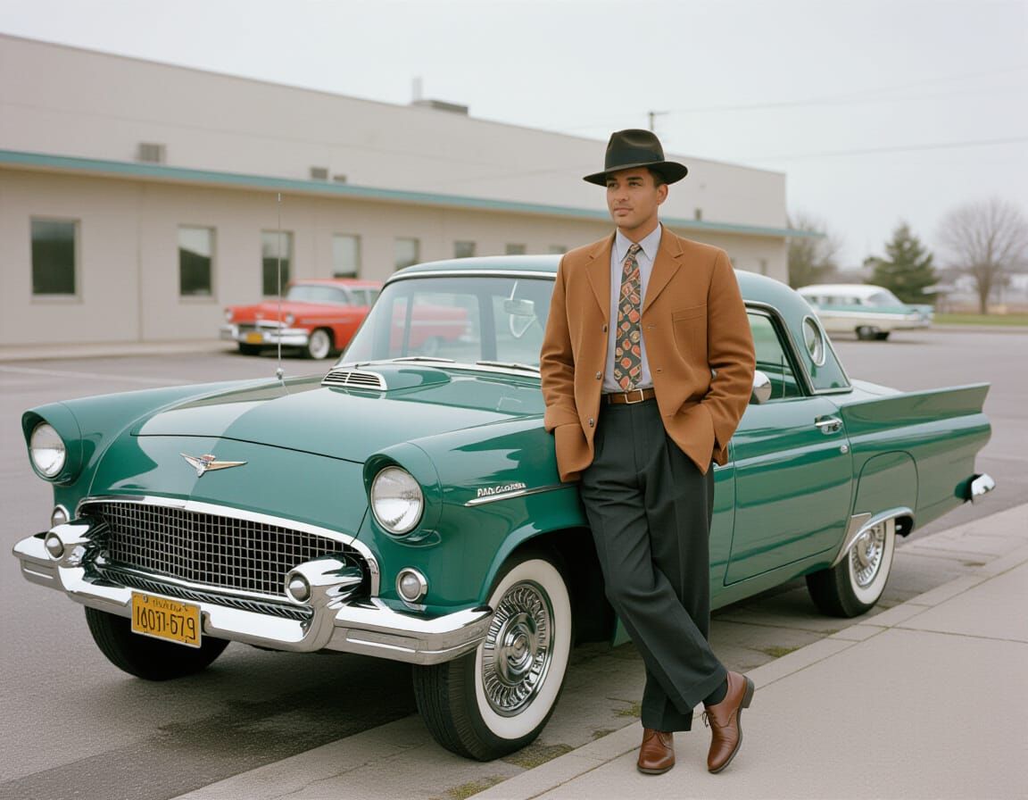 Cool Man in 1950s Style
