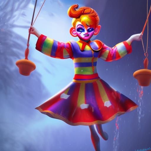 Detailed Matte Painting of Circus Baby