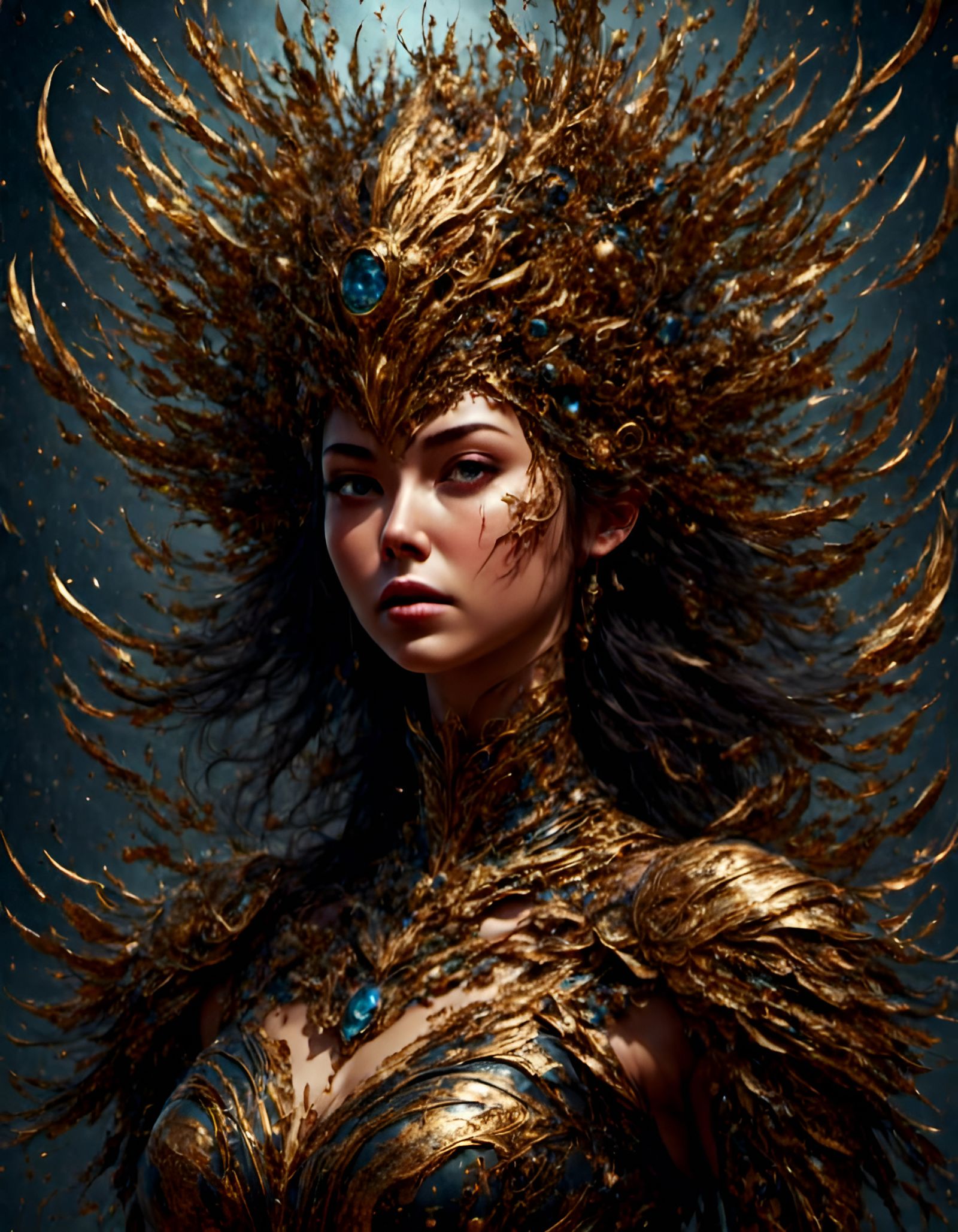 Fragmented Digital Portrait of a Woman