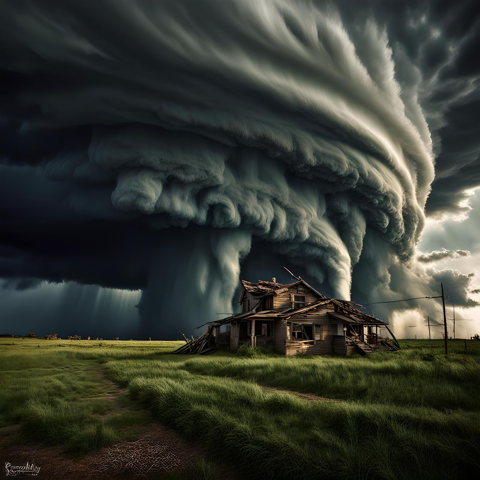 Tornado Alley: Hyperrealistic Cinematic Nature's Fury