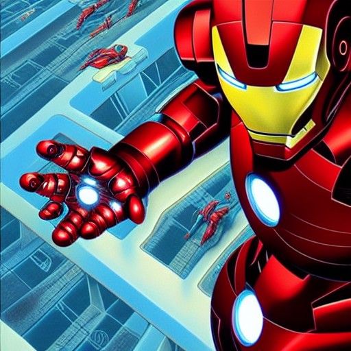 Iron Man Comic Book Art by Brooks and Mumford